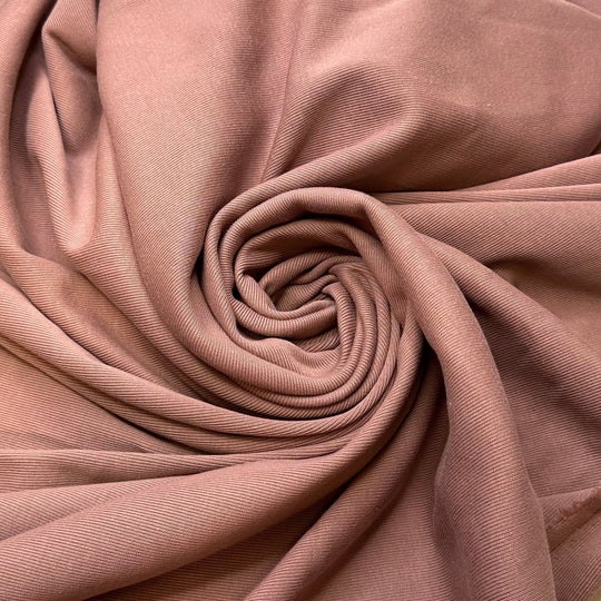 Sewing Pieces Together Backwards - Rib Knit Organic Cotton Knit - Light Brown/Dark Pink - 1.1M Bundle - True Deadstock fabric Fabric by private - Sustainable Textile | FABCYCLE
