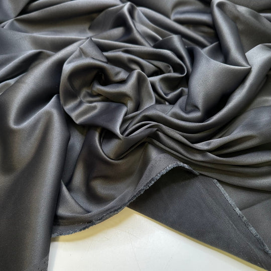 Sewing Until The Sun Sets - Polyester Blend Woven - Dark Grey - 2.15M Bundle - True Deadstock fabric Fabric by private - Sustainable Textile | FABCYCLE