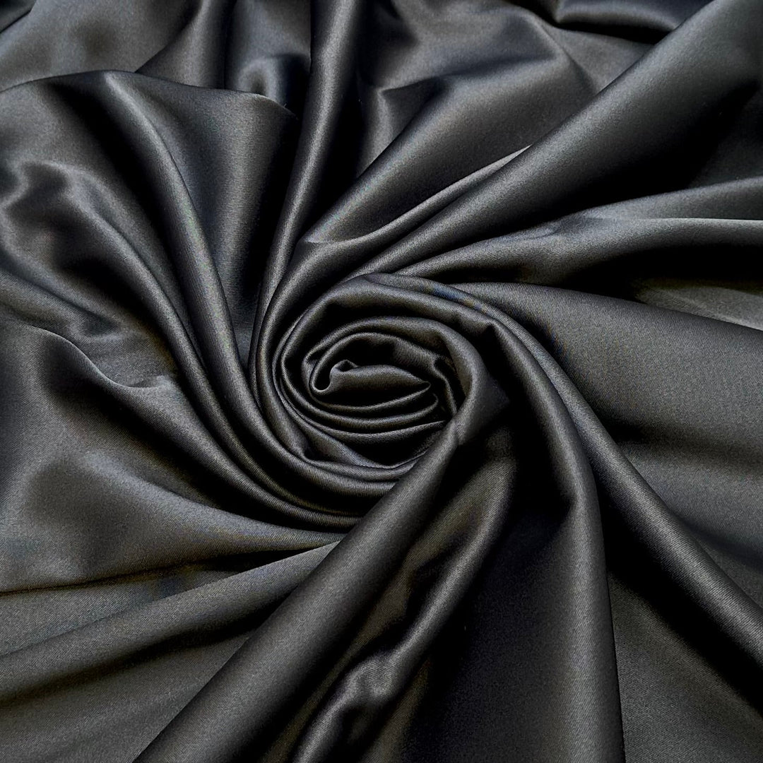 Sewing Until The Sun Sets - Polyester Blend Woven - Dark Grey - 2.15M Bundle - True Deadstock fabric Fabric by private - Sustainable Textile | FABCYCLE