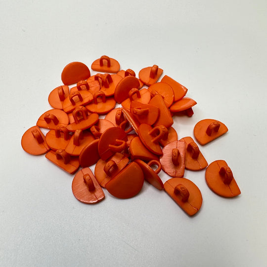 Shank Button - 10MM Plastic - Coral Orange - 10 Pack - True Deadstock supplies Fabric by private - Sustainable Textile | FABCYCLE