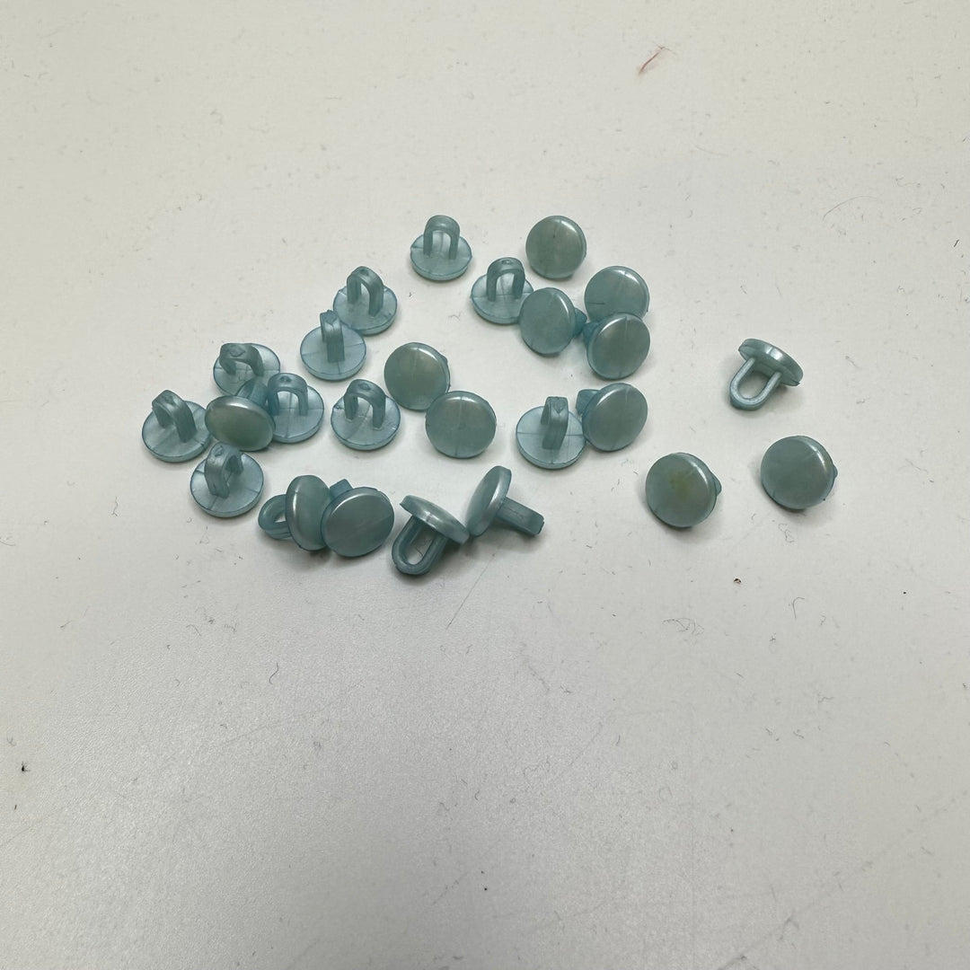 Shank Button - 10MM Plastic - Light Blue - 25 Pack - True Deadstock supplies Fabric by private - Sustainable Textile | FABCYCLE