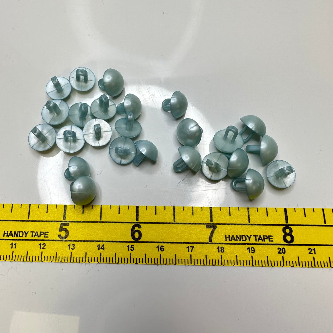 Shank Button - 10MM Plastic - Light Blue - 25 Pack - True Deadstock supplies Fabric by private - Sustainable Textile | FABCYCLE