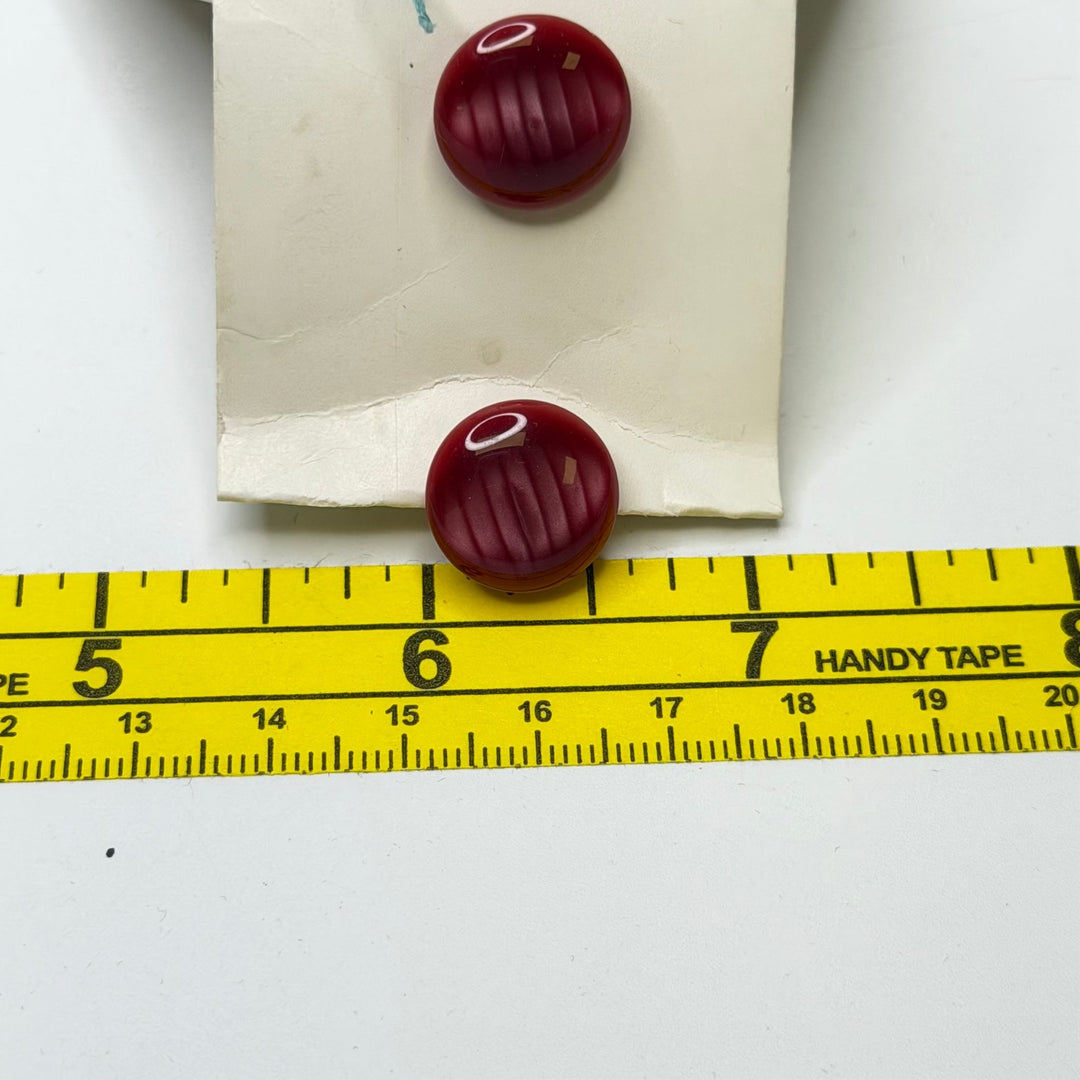 Shank Button - 10MM Plastic - Translucent Burgundy - 10 Pack - True Deadstock supplies Fabric by private - Sustainable Textile | FABCYCLE