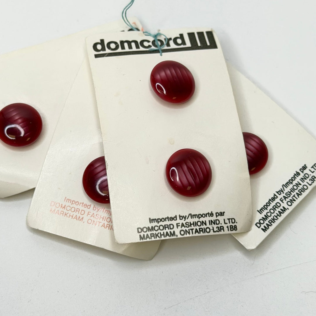Shank Button - 10MM Plastic - Translucent Burgundy - 10 Pack - True Deadstock supplies Fabric by private - Sustainable Textile | FABCYCLE