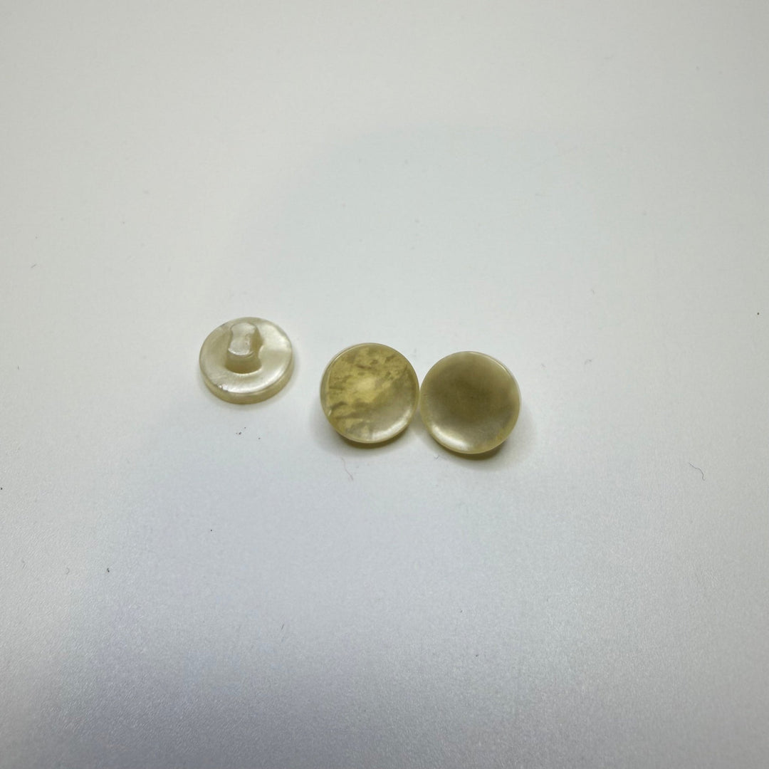 Shank Button - 10MM Plastic - Translucent Cream - 3 Pack - True Deadstock supplies Fabric by private - Sustainable Textile | FABCYCLE