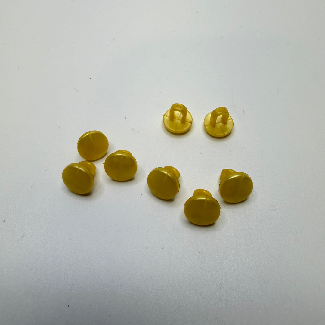 Shank Button - 10MM Plastic - Translucent Yellow - 8 Pack - True Deadstock supplies Fabric by private - Sustainable Textile | FABCYCLE