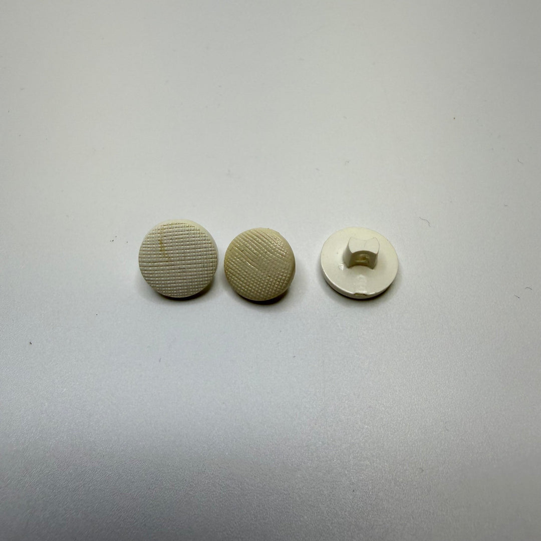 Shank Button - 12MM Plastic - White - 3 Pack - True Deadstock supplies Fabric by private - Sustainable Textile | FABCYCLE