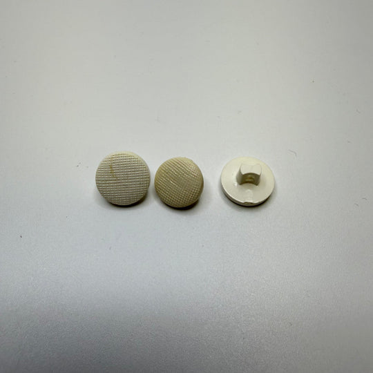 Shank Button - 12MM Plastic - White - 3 Pack - True Deadstock supplies Fabric by private - Sustainable Textile | FABCYCLE