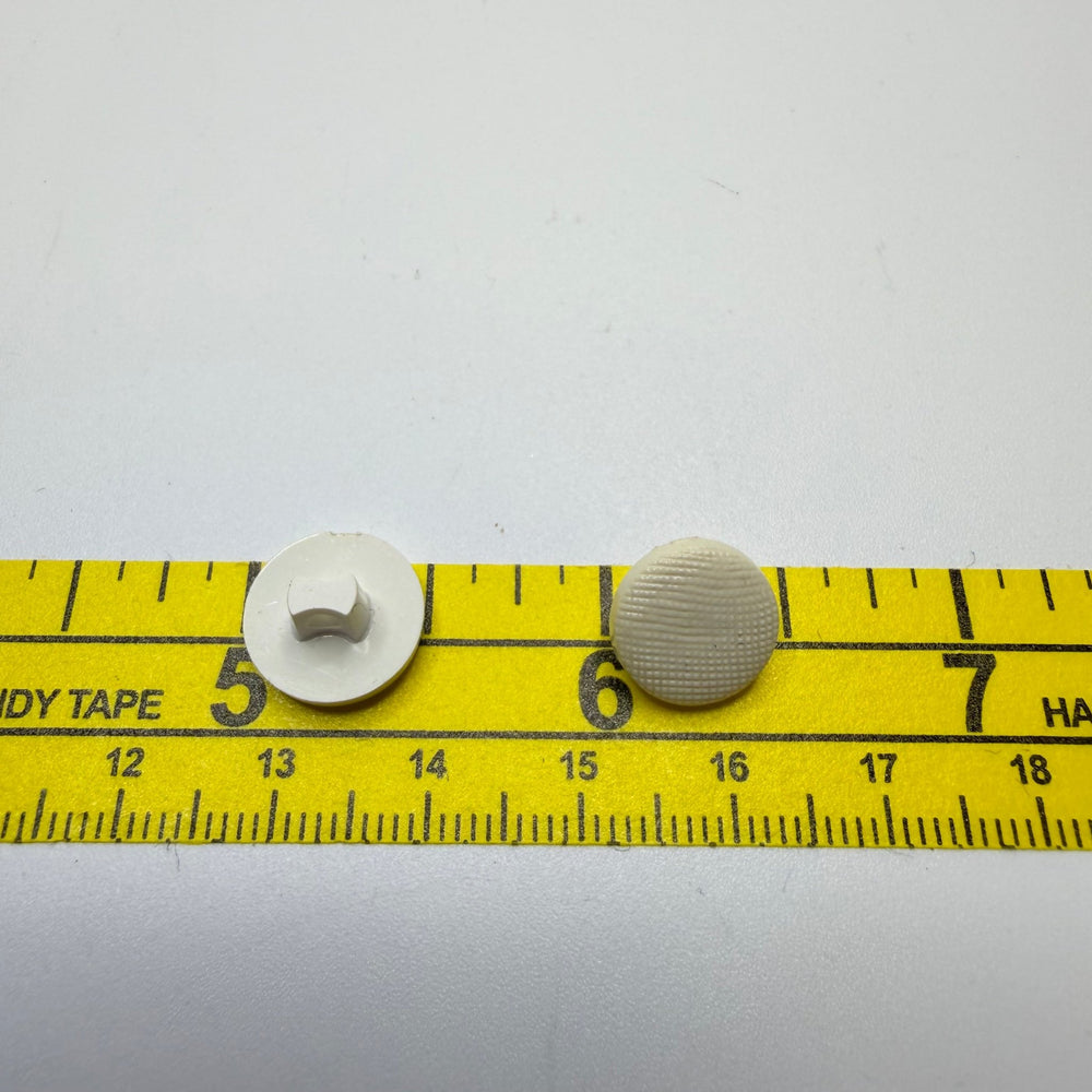 Shank Button - 12MM Plastic - White - 3 Pack - True Deadstock supplies Fabric by private - Sustainable Textile | FABCYCLE