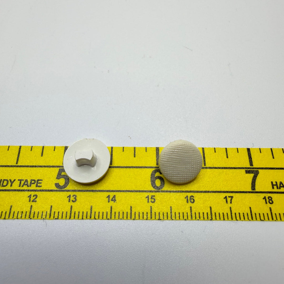 Shank Button - 12MM Plastic - White - 3 Pack - True Deadstock supplies Fabric by private - Sustainable Textile | FABCYCLE