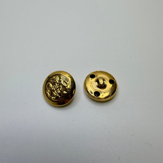 Shank Button - 15MM Metal - Gold - 2 Pack - True Deadstock supplies Fabric by private - Sustainable Textile | FABCYCLE