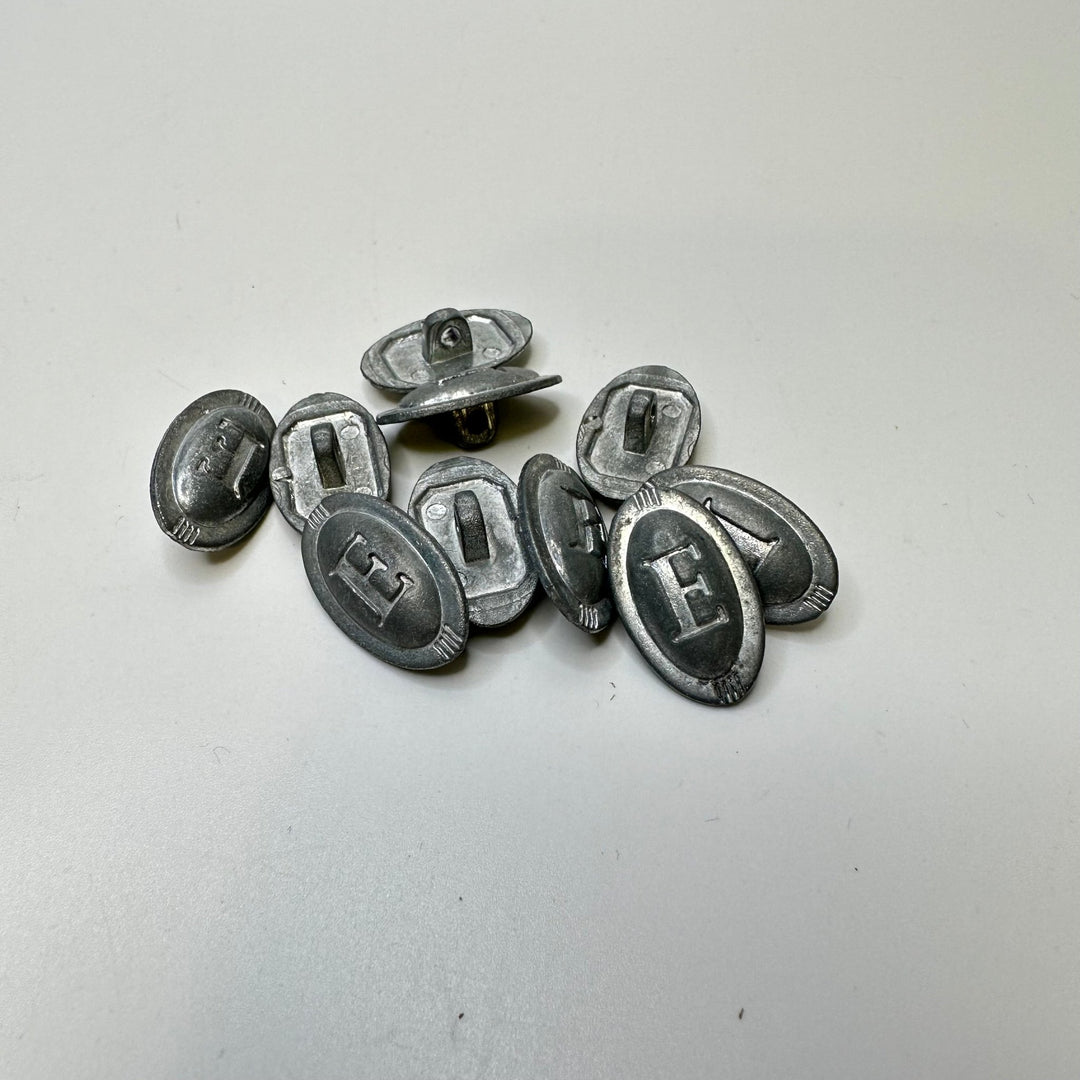 Shank Button - 15MM Metal - Grey - 10 Pack - True Deadstock supplies Fabric by private - Sustainable Textile | FABCYCLE