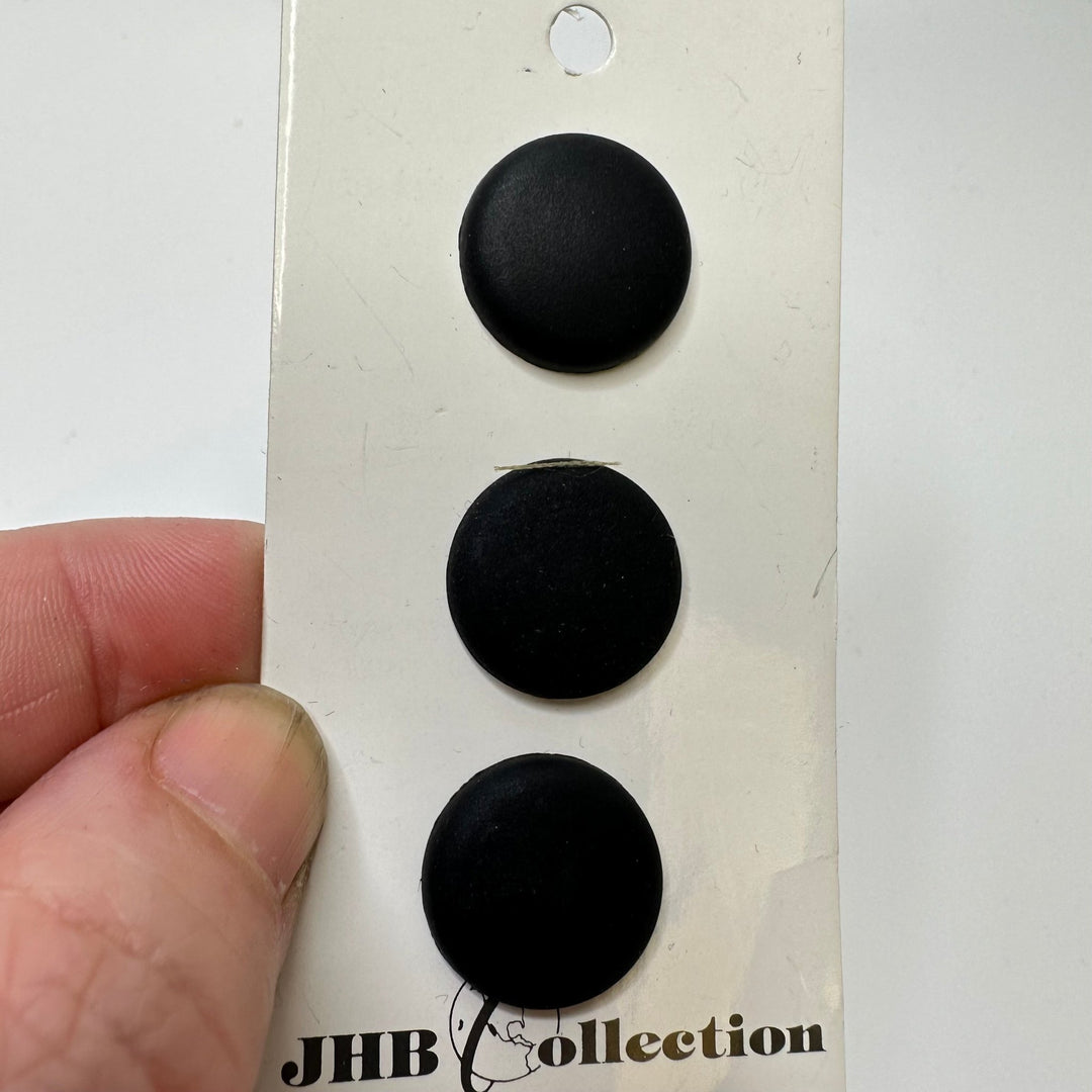 Shank Button - 15MM Plastic - Black - 3 Pack - True Deadstock supplies Fabric by private - Sustainable Textile | FABCYCLE