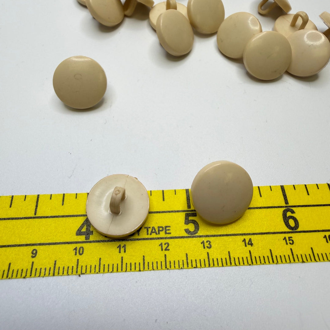 Shank Button - 15MM Plastic - Cream - 20 Pack - True Deadstock supplies Fabric by private - Sustainable Textile | FABCYCLE