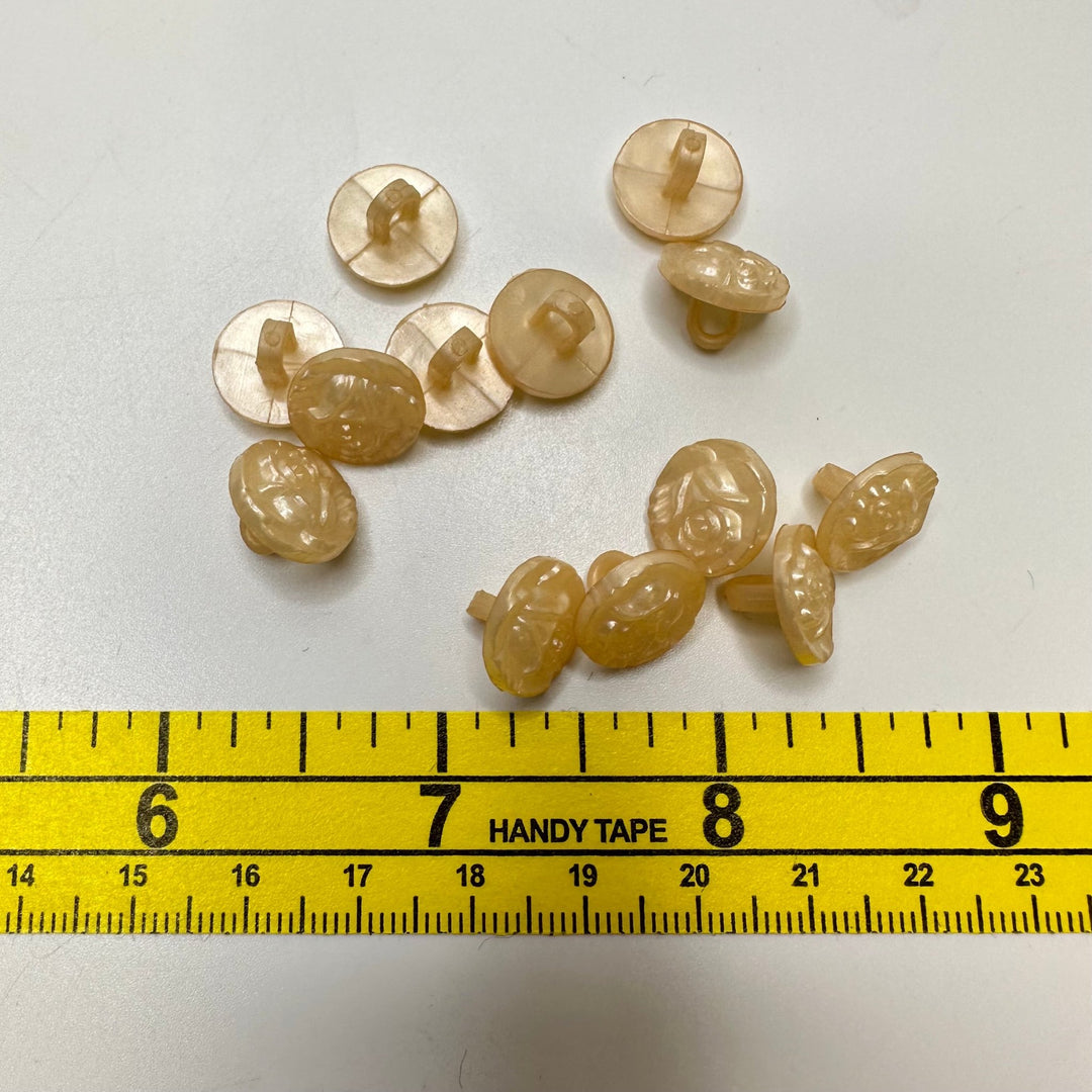 Shank Button - 15MM Plastic - Light Beige - 13 Pack - True Deadstock supplies Fabric by private - Sustainable Textile | FABCYCLE