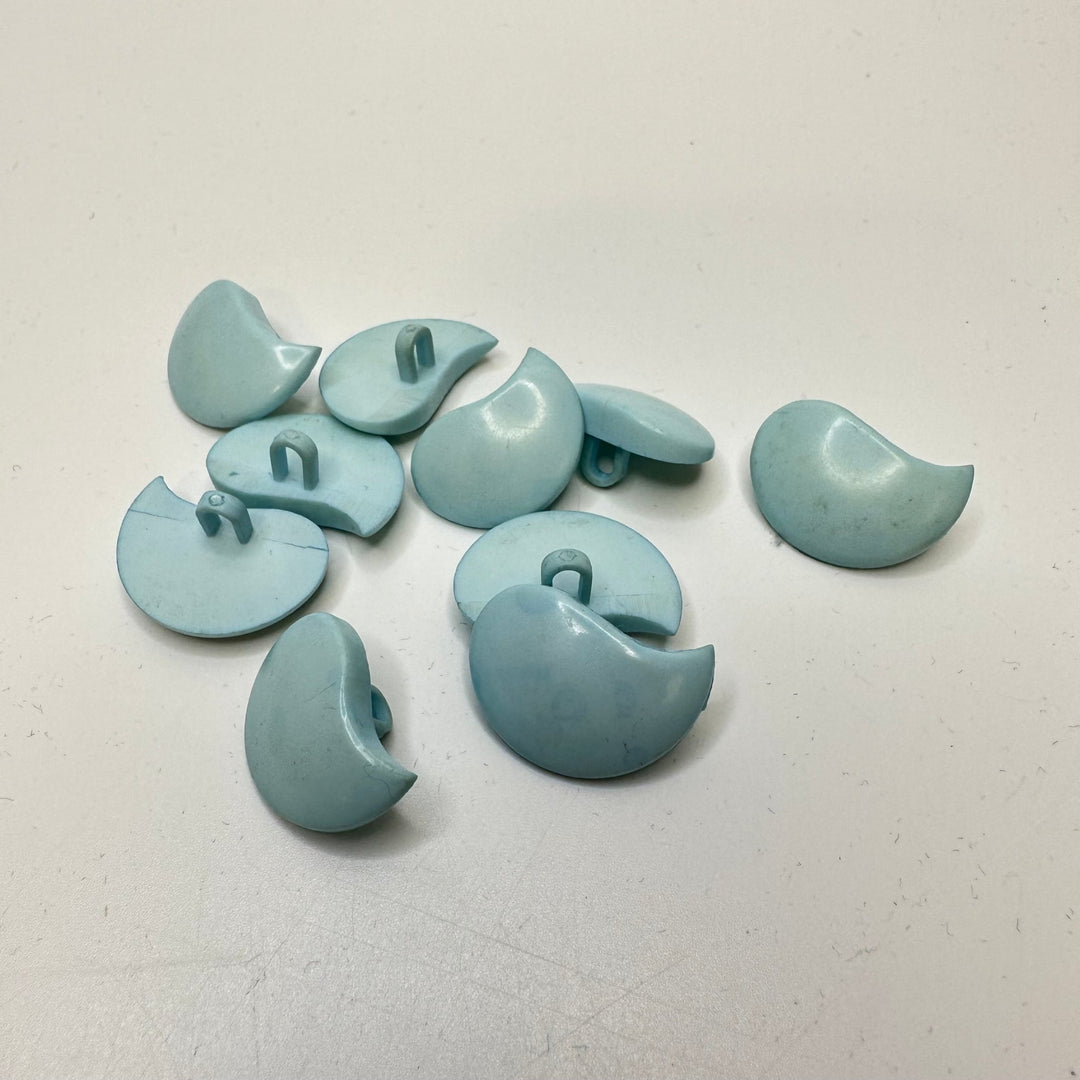 Shank Button - 15MM Plastic - Light Blue - 10 Pack - True Deadstock supplies Fabric by private - Sustainable Textile | FABCYCLE