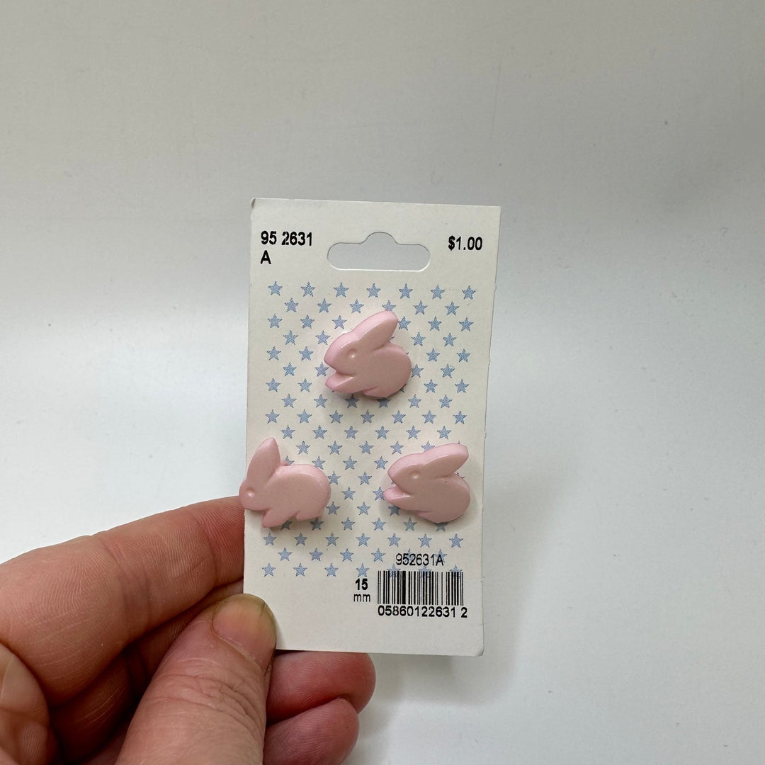Shank Button - 15MM Plastic - Light Pink - 3 Pack - True Deadstock supplies Fabric by private - Sustainable Textile | FABCYCLE