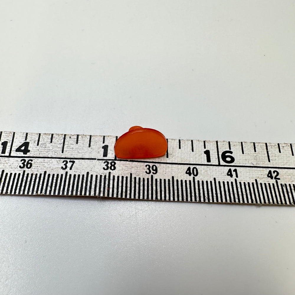 Shank Button - 15MM Plastic - Translucent Coral Orange - 45 Pack - True Deadstock supplies Fabric by private - Sustainable Textile | FABCYCLE