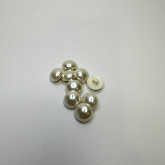 Shank Button - 15MM Plastic - Translucent White - 9 Pack - True Deadstock supplies Fabric by private - Sustainable Textile | FABCYCLE