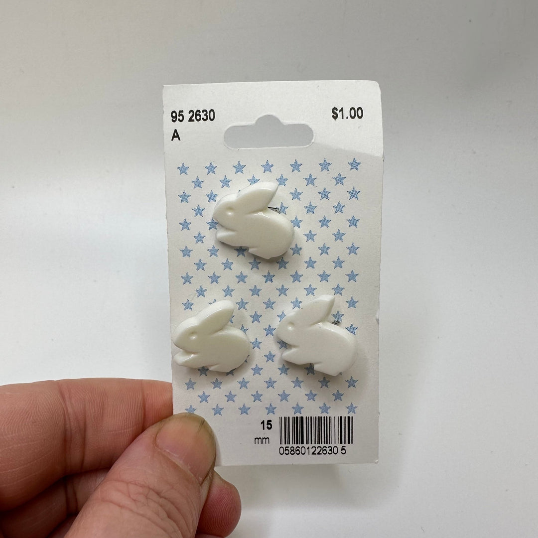 Shank Button - 15MM Plastic - White - 3 Pack - True Deadstock supplies Fabric by private - Sustainable Textile | FABCYCLE