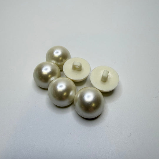 Shank Button - 18MM Plastic - Translucent White - 6 Pack - True Deadstock supplies Fabric by private - Sustainable Textile | FABCYCLE