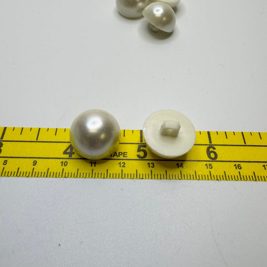 Shank Button - 18MM Plastic - Translucent White - 6 Pack - True Deadstock supplies Fabric by private - Sustainable Textile | FABCYCLE