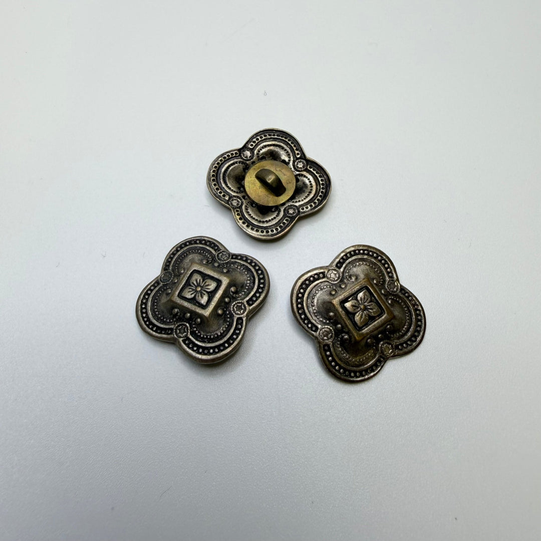 Shank Button - 20MM Metal - Brass - 3 Pack - True Deadstock supplies Fabric by private - Sustainable Textile | FABCYCLE
