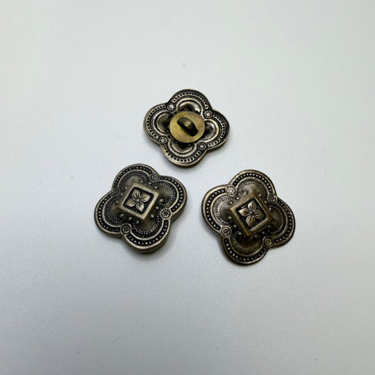 Shank Button - 20MM Metal - Brass - 3 Pack - True Deadstock supplies Fabric by private - Sustainable Textile | FABCYCLE