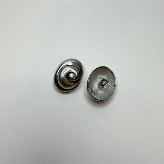Shank Button - 20MM Metal - Silver - True Deadstock supplies Fabric by private - Sustainable Textile | FABCYCLE