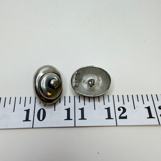 Shank Button - 20MM Metal - Silver - True Deadstock supplies Fabric by private - Sustainable Textile | FABCYCLE