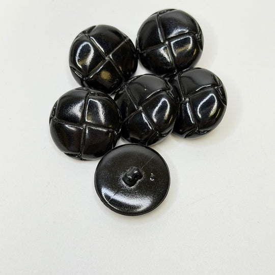 Shank Button - 20MM Plastic - Black - 6 Pack - True Deadstock supplies Fabric by private - Sustainable Textile | FABCYCLE
