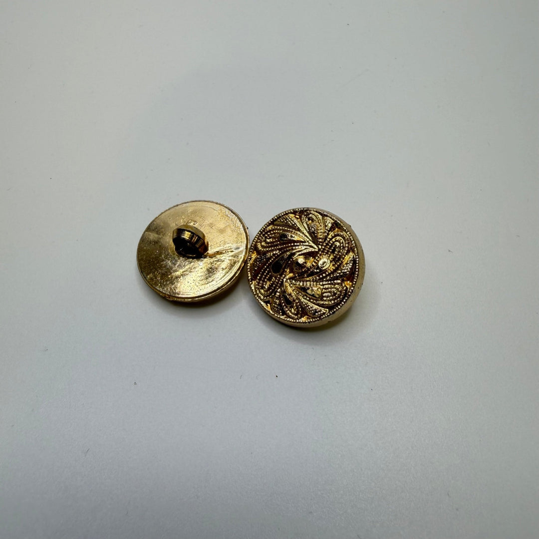 Shank Button - 20MM Plastic - Gold - 2 Pack - True Deadstock supplies Fabric by private - Sustainable Textile | FABCYCLE