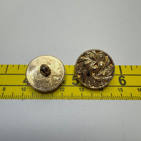 Shank Button - 20MM Plastic - Gold - 2 Pack - True Deadstock supplies Fabric by private - Sustainable Textile | FABCYCLE