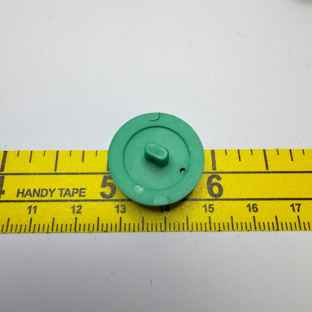 Shank Button - 20MM Plastic - Green - True Deadstock supplies Fabric by private - Sustainable Textile | FABCYCLE