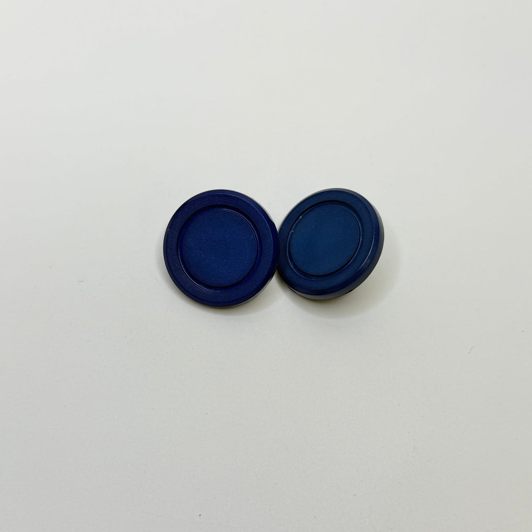 Shank Button - 20MM Plastic - Navy - 2 Pack - True Deadstock supplies Fabric by private - Sustainable Textile | FABCYCLE