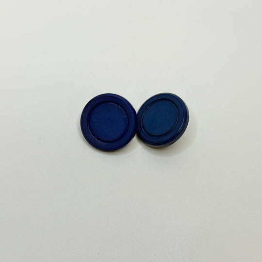 Shank Button - 20MM Plastic - Navy - 2 Pack - True Deadstock supplies Fabric by private - Sustainable Textile | FABCYCLE