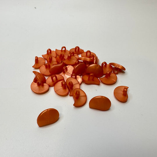Shank Button - 20MM Plastic - Translucent Coral Orange - 30 Pack - True Deadstock supplies Fabric by private - Sustainable Textile | FABCYCLE