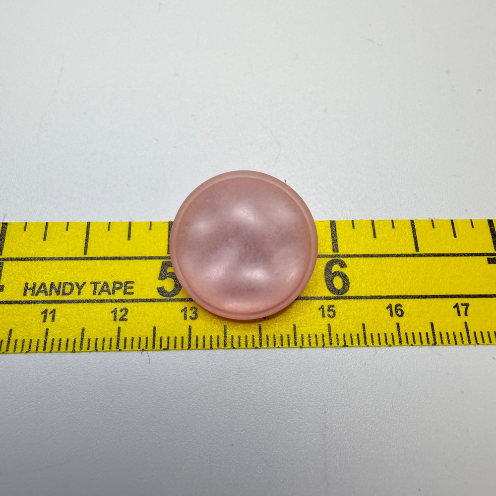 Shank Button - 22MM Plastic - Translucent Pink - True Deadstock supplies Fabric by private - Sustainable Textile | FABCYCLE