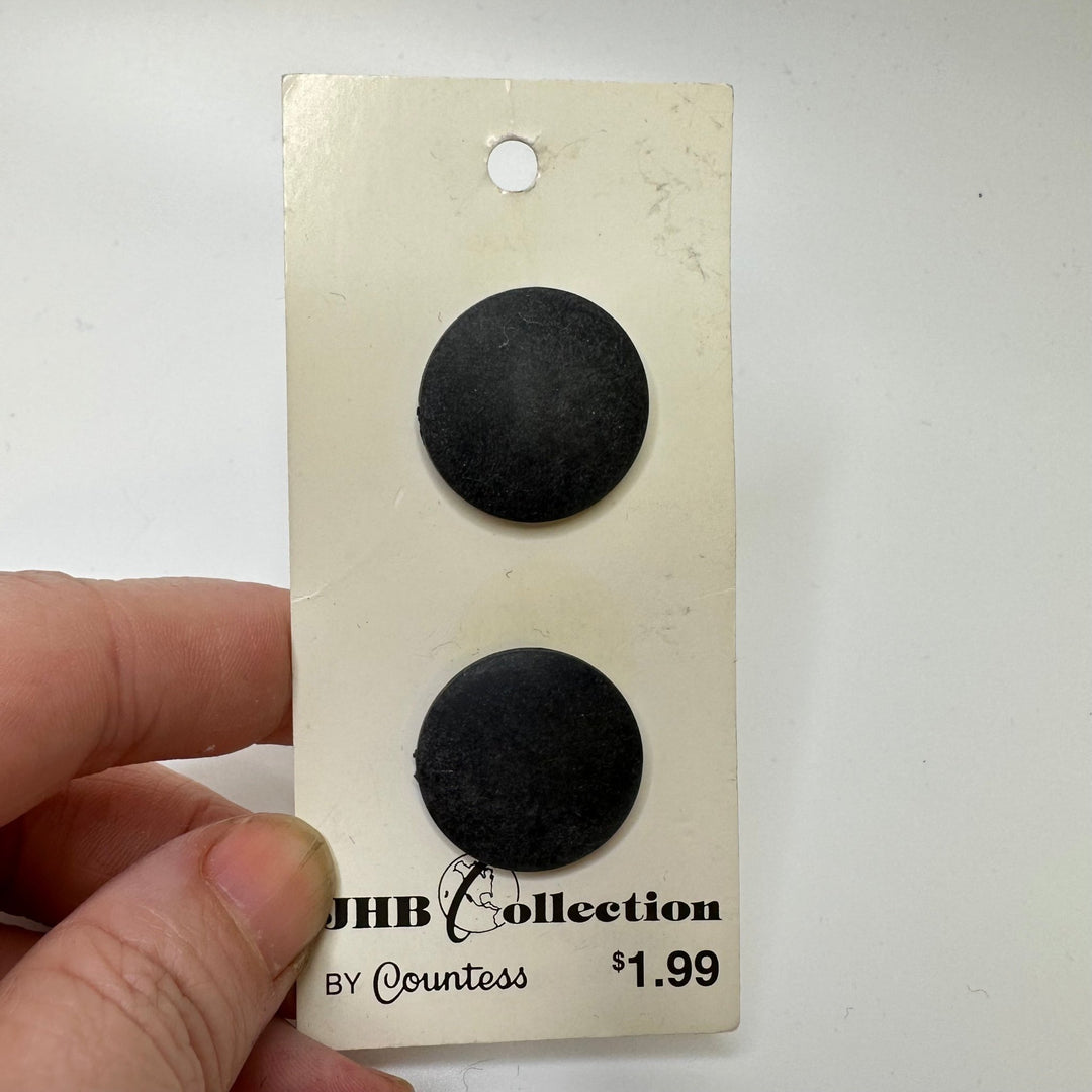 Shank Button - 25MM Plastic - Black - 2 Pack - True Deadstock supplies Fabric by private - Sustainable Textile | FABCYCLE