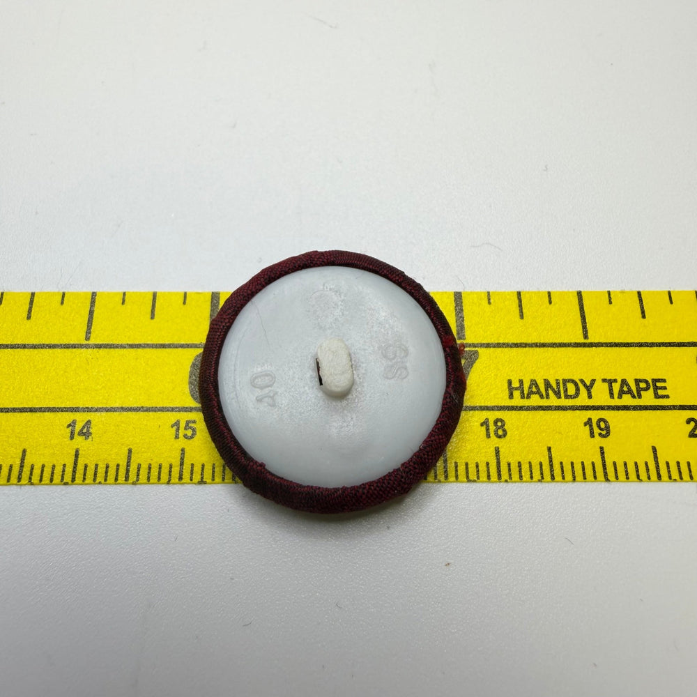 Shank Button - 25MM Plastic/Fabric Covered - Burgundy - 2 Pack - True Deadstock supplies Fabric by private - Sustainable Textile | FABCYCLE