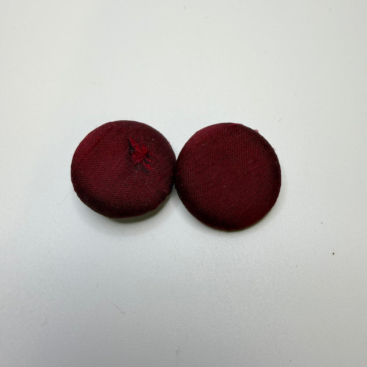 Shank Button - 25MM Plastic/Fabric Covered - Burgundy - 2 Pack - True Deadstock supplies Fabric by private - Sustainable Textile | FABCYCLE