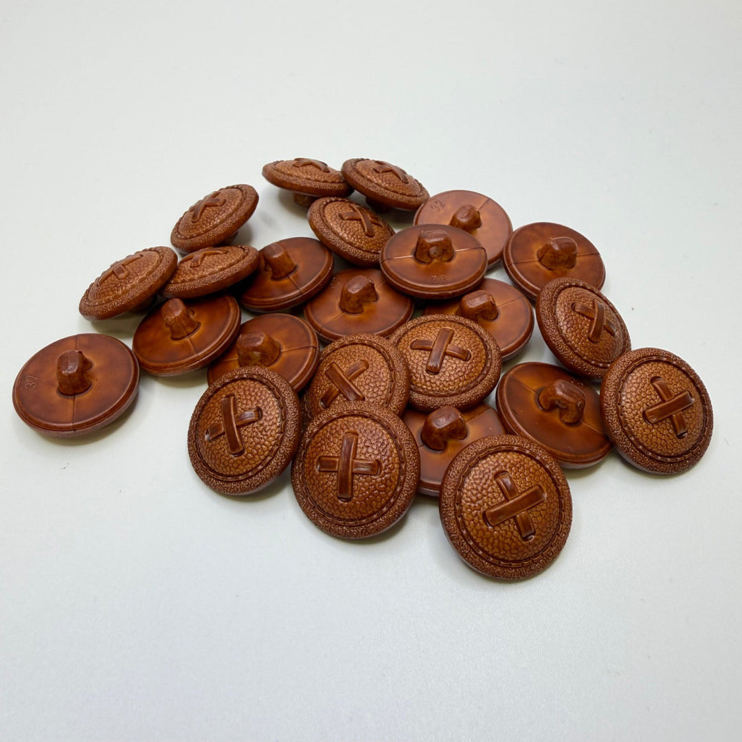 Shank Button - 30MM - Brown - True Deadstock supplies Fabric by private - Sustainable Textile | FABCYCLE
