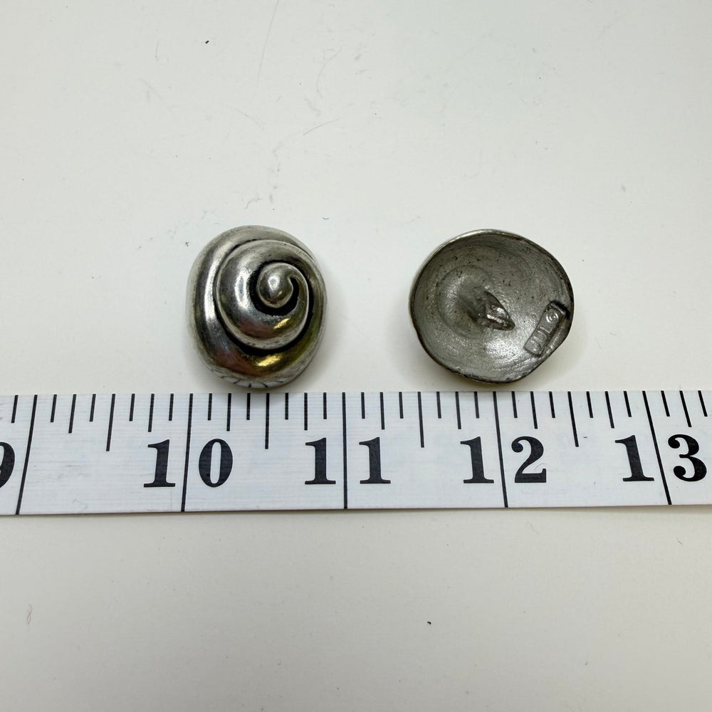 Shank Button - 30MM Metal - Silver - True Deadstock supplies Fabric by private - Sustainable Textile | FABCYCLE