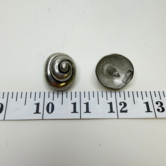 Shank Button - 30MM Metal - Silver - True Deadstock supplies Fabric by private - Sustainable Textile | FABCYCLE