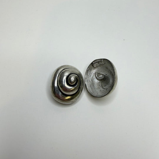 Shank Button - 30MM Metal - Silver - True Deadstock supplies Fabric by private - Sustainable Textile | FABCYCLE