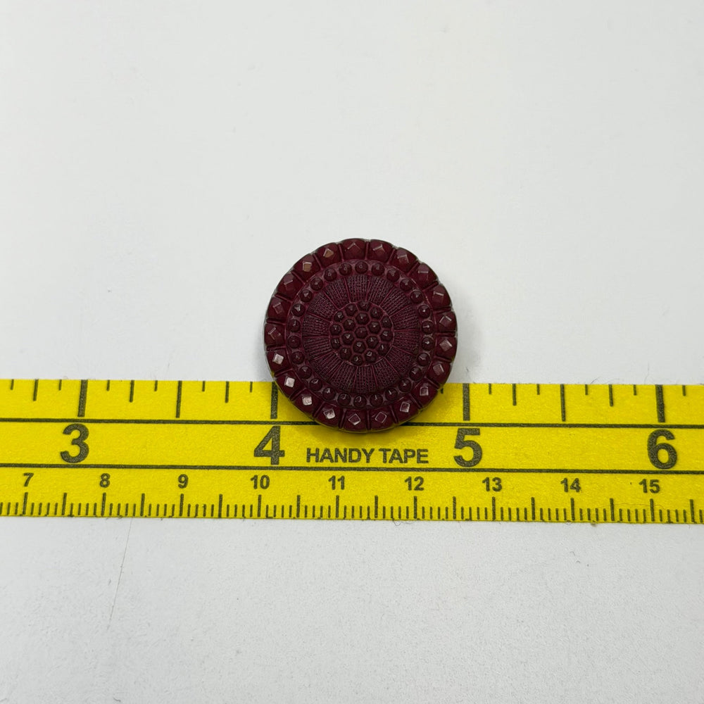 Shank Button - 30MM Plastic - Burgundy - 2 Pack - True Deadstock supplies Fabric by private - Sustainable Textile | FABCYCLE