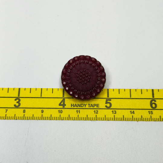 Shank Button - 30MM Plastic - Burgundy - 2 Pack - True Deadstock supplies Fabric by private - Sustainable Textile | FABCYCLE