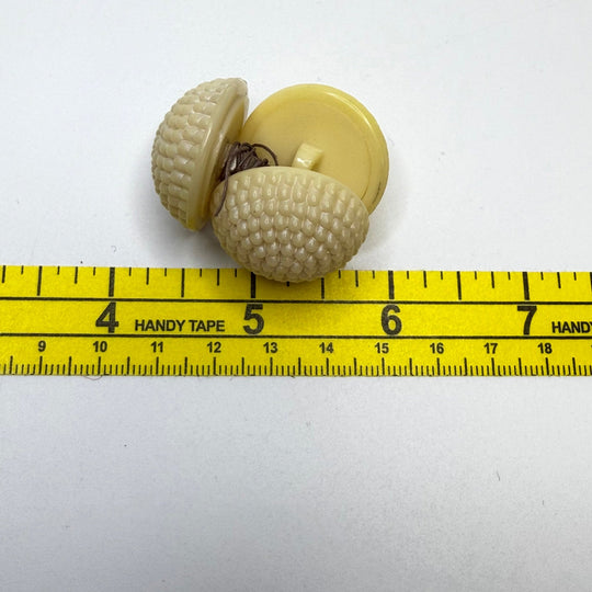 Shank Button - 30MM Plastic - Cream - 3 Pack - True Deadstock supplies Fabric by private - Sustainable Textile | FABCYCLE