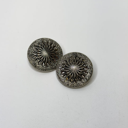 Shank Button - 30MM Plastic - Silver - 2 Pack - True Deadstock supplies Fabric by private - Sustainable Textile | FABCYCLE