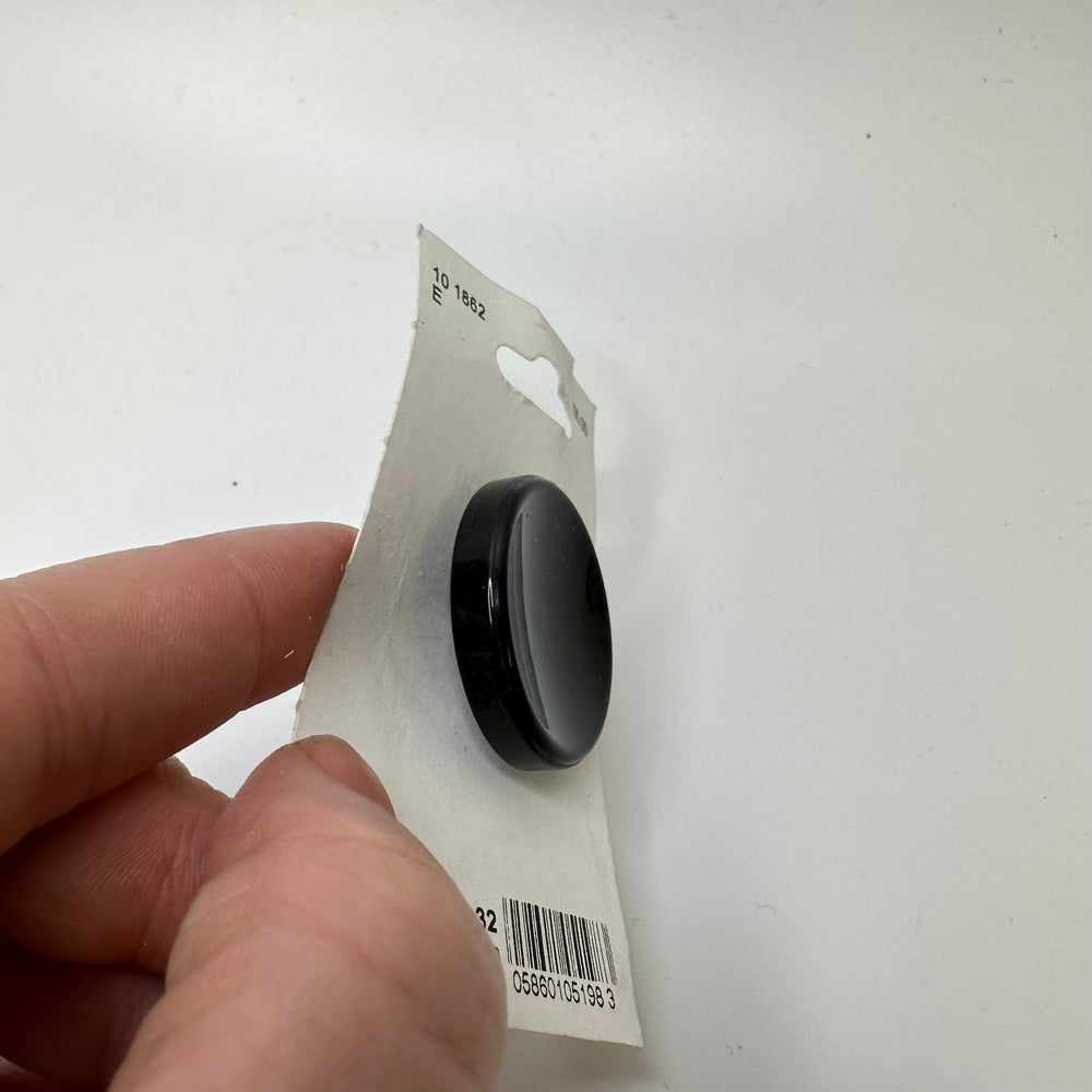 Shank Button - 32MM Plastic - Black - True Deadstock supplies Fabric by private - Sustainable Textile | FABCYCLE